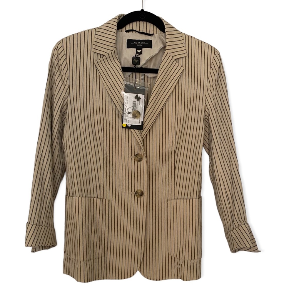 MAX MARA WEEKEND COTTON LINEN JACKET 8